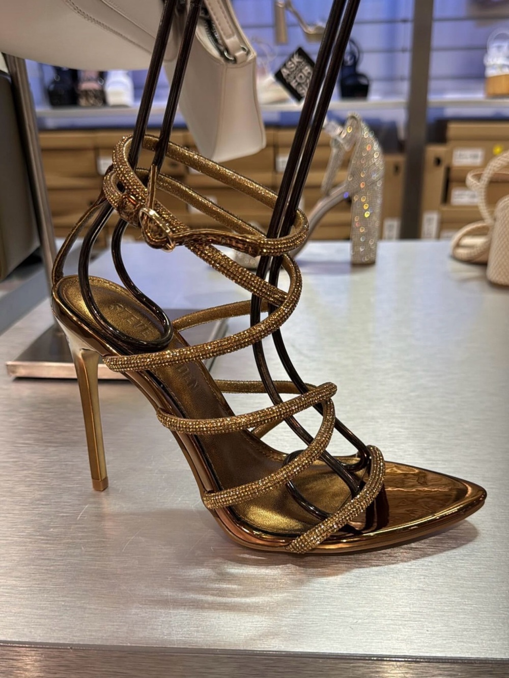 Steve Madden bronze heels